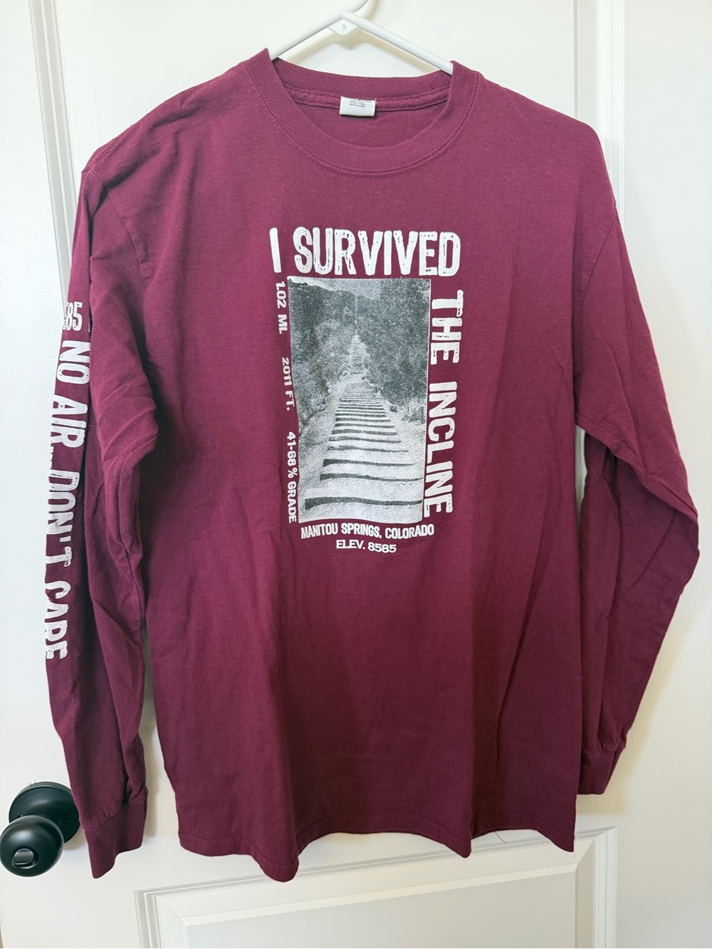 Gildan Women's Long-Sleeve Graphic Tee - Burgundy